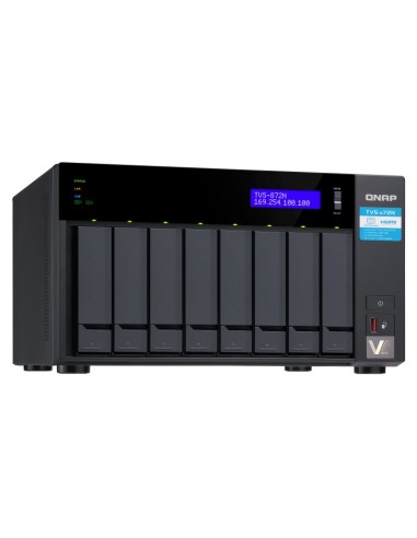 QNAP TVS-872N NAS Tower Collegamento ethernet LAN Nero i3-8100T