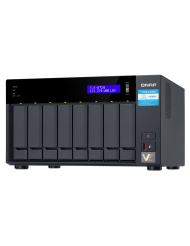 QNAP TVS-872N NAS Tower Collegamento ethernet LAN Nero i3-8100T