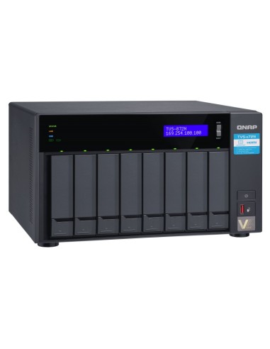 QNAP TVS-872N NAS Tower Collegamento ethernet LAN Nero i3-8100T