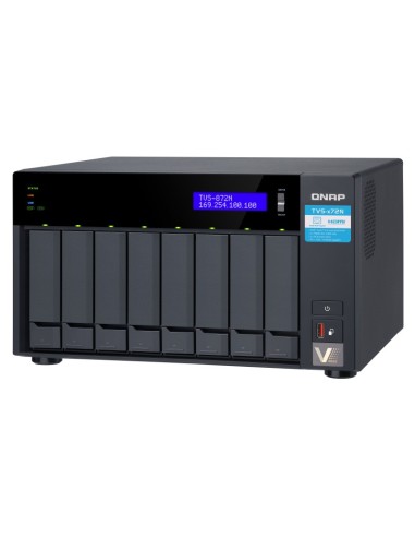 QNAP TVS-872N NAS Tower Collegamento ethernet LAN Nero i3-8100T