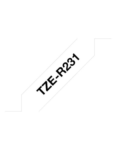 Brother TZE-R231 nastro per etichettatrice Nero su bianco