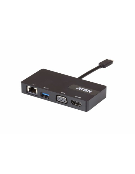 ATEN UH3232 hub di interfaccia USB 3.2 Gen 1 (3.1 Gen 1) Type-C 5000 Mbit s Nero
