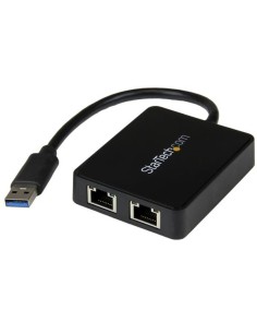 StarTech.com Adattatore USB 3.0 a doppia porta Ethernet Gigabit NIC con porta USB
