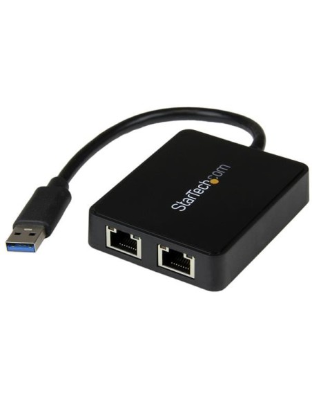 StarTech.com Adattatore USB 3.0 a doppia porta Ethernet Gigabit NIC con porta USB