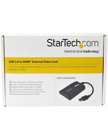 StarTech.com Adattatore convertitore USB 3.0 a HDMI 4K per Mac & PC - Scheda Video esterna DisplayLink HD 1080p