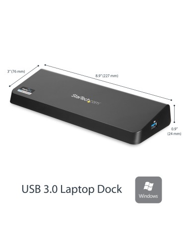 StarTech.com Docking Station Universale USB 3.0 a doppio monitor HDMI e DisplayPort 4K - Docking station USB 3.0 a HDMI e DP,