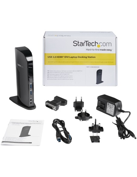 StarTech.com Docking station Universale USB3.0 per laptop DVI HDMI - Dual-Monitor con Ethernet audio