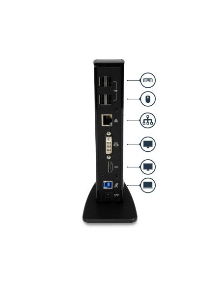 StarTech.com Docking station Universale USB3.0 per laptop DVI HDMI - Dual-Monitor con Ethernet audio