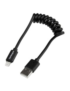 StarTech.com Cavo da Lightning a USB a spirale da 0,3 m - Cavo di ricarica Lightning per iPhone   iPad   iPod - Certificato 2