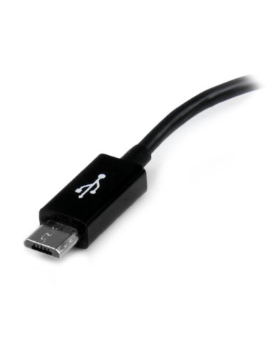 StarTech.com Cavo Adattatore micro USB a USB femmina OTG da viaggio 12cm M F - Nero