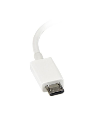 StarTech.com Cavo Adattatore micro USB a USB femmina OTG da viaggio 12cm M F - Bianco