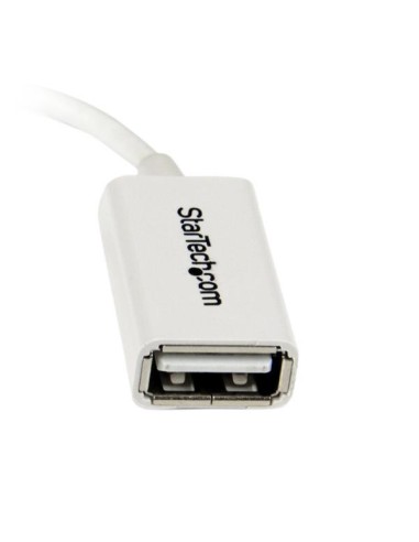 StarTech.com Cavo Adattatore micro USB a USB femmina OTG da viaggio 12cm M F - Bianco