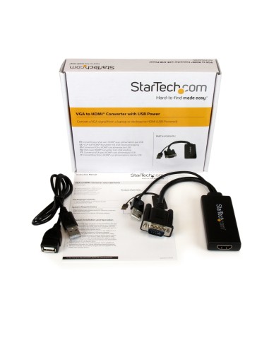 StarTech.com Adattatore Convertitore VGA a HDMI con Audio via USB - Cavo Convertitore Portatile VGA a HDMI - 1080p
