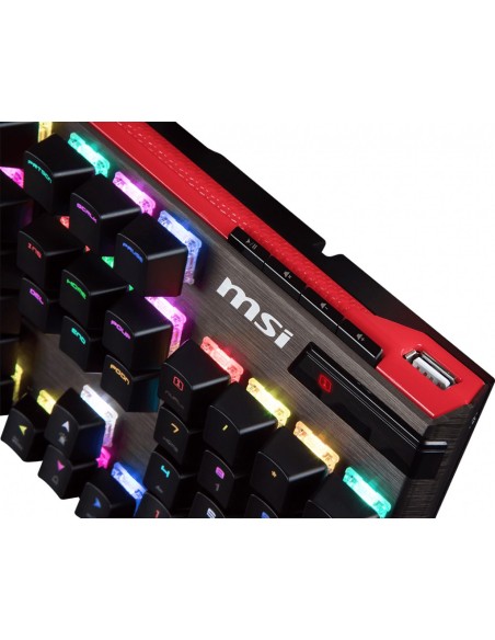 MSI VIGOR GK80 tastiera Wireless a RF + USB QWERTY Rosso, Argento