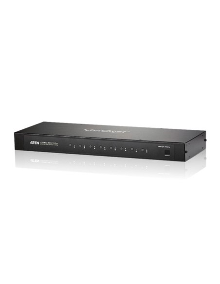 Aten VS0801A switch per keyboard-video-mouse (kvm) Montaggio rack Nero