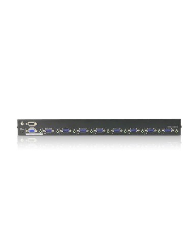 Aten VS0801A switch per keyboard-video-mouse (kvm) Montaggio rack Nero