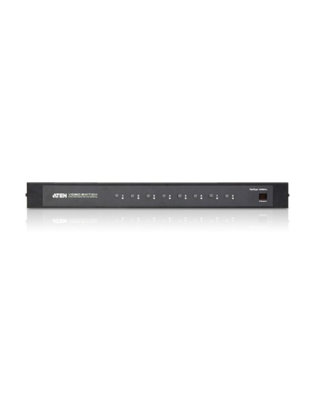Aten VS0801A switch per keyboard-video-mouse (kvm) Montaggio rack Nero