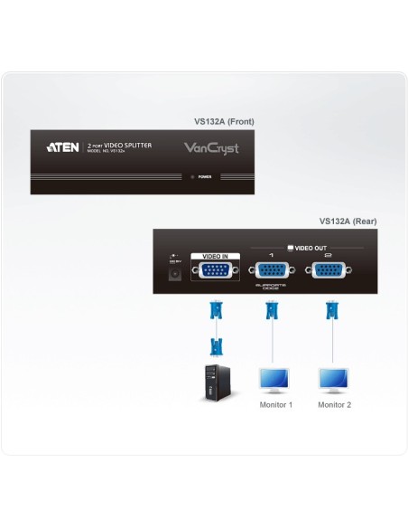 ATEN VS132A ripartitore video VGA 2x VGA
