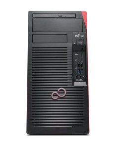 Fujitsu CELSIUS W580 DDR4-SDRAM E-2246G Micro Tower Intel Xeon E 32 GB 1024 GB SSD Windows 10 Pro Stazione di lavoro Nero, Rosso