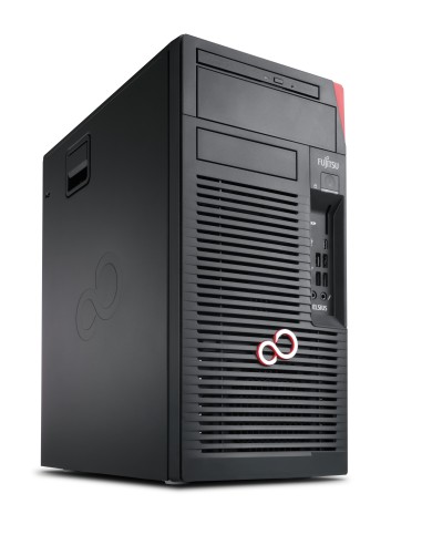 Fujitsu CELSIUS W580 DDR4-SDRAM E-2246G Micro Tower Intel Xeon E 32 GB 1024 GB SSD Windows 10 Pro Stazione di lavoro Nero, Rosso