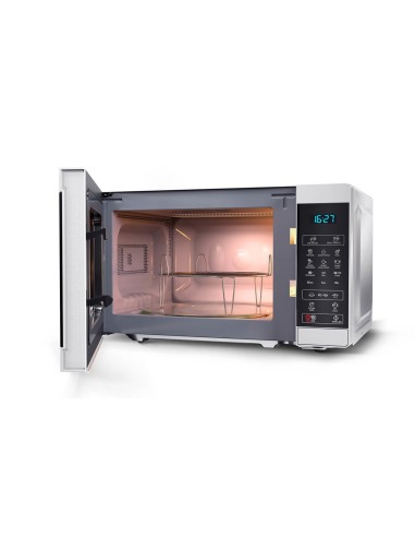 Sharp YC-MG02E-S forno a microonde Superficie piana Microonde combinato 20 L 800 W Nero, Acciaio