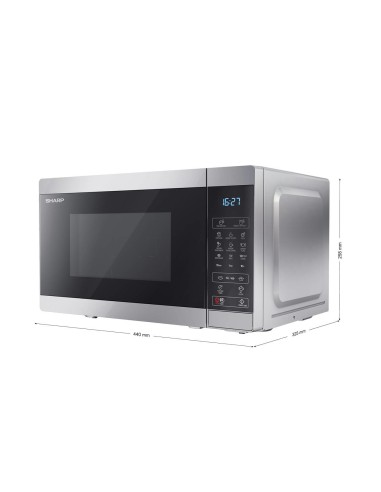 Sharp YC-MG02E-S forno a microonde Superficie piana Microonde combinato 20 L 800 W Nero, Acciaio