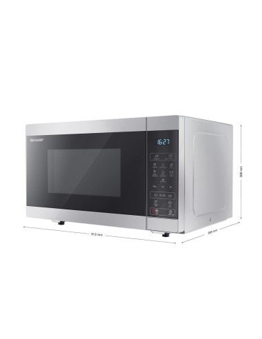 Sharp YC-MS51E-S forno a microonde Superficie piana Solo microonde 25 L 900 W Nero, Acciaio