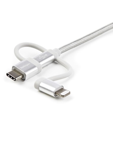 StarTech.com Cavo di ricarica multiplo USB da 1m - Adattatore da USB a Micro-USB o USB-C o Lightning per iPhone   iPad   iPod  
