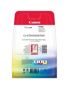 Canon CLI-8 Chromalife Pack cartuccia d'inchiostro 3 pz Originale Ciano, Magenta, Giallo