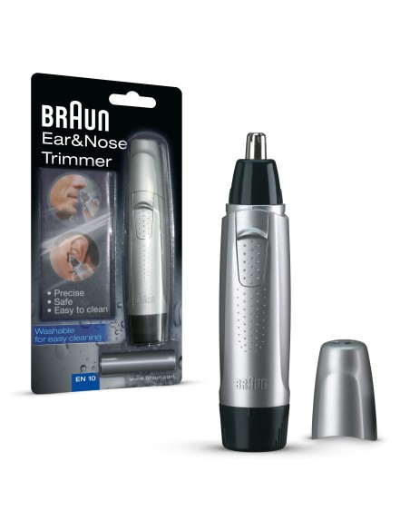 Braun Rifinitore per naso e orecchie EN10, Rimozione precisa e sicura dei peli da orecchie e naso