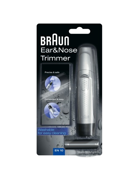 Braun Rifinitore per naso e orecchie EN10, Rimozione precisa e sicura dei peli da orecchie e naso