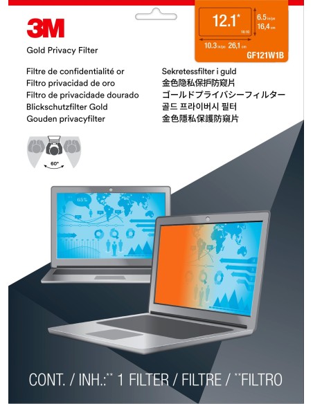 3M Filtro Privacy oro per laptop widescreen da 12,1” (16 10)