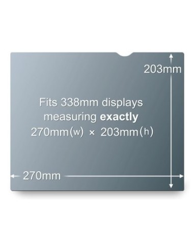 3M PF13.3 Notebook Privacy Filter Filtro per la privacy senza bordi per display 33,8 cm (13.3")