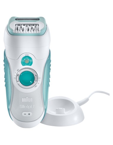 Braun Silk-Epil 7 Dual 7891 Wet & Dry 40 pinzette Verde, Bianco