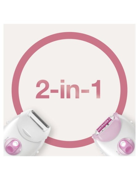 Braun Silk-épil 3 Silk-?pil 3-270, Epilatore Donna Per La Rimozione Duratura Dei Peli - Bianco Rosa