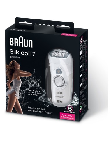 Braun Silk-épil 7681 40 pinzette Argento, Bianco