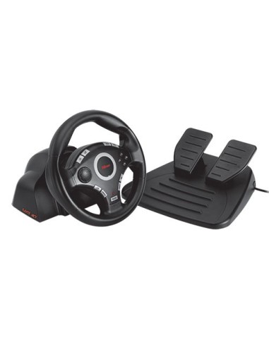 Trust Compact Vibration Feedback Steering Wheel PC-PS2-PS3 GM-3200 Nero Sterzo + Pedali PC, Playstation 3