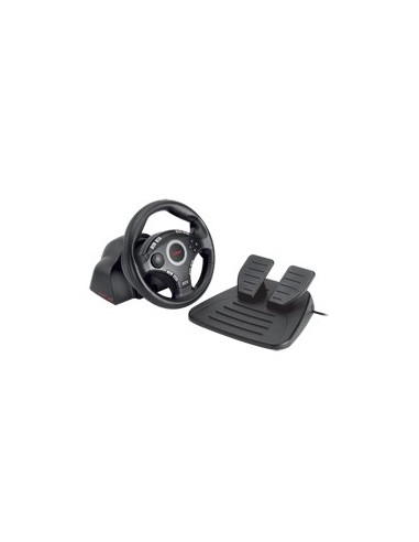 Trust Compact Vibration Feedback Steering Wheel PC-PS2-PS3 GM-3200 Nero Sterzo + Pedali PC, Playstation 3