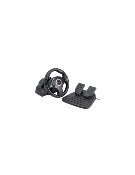 Trust Compact Vibration Feedback Steering Wheel PC-PS2-PS3 GM-3200 Nero Sterzo + Pedali PC, Playstation 3