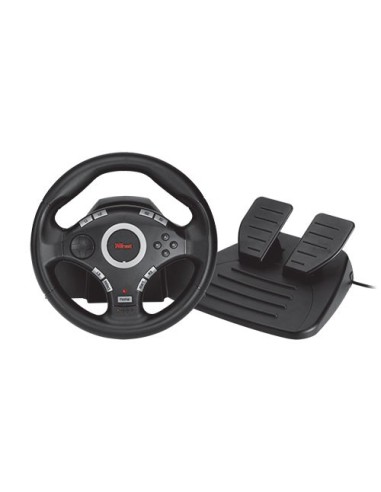 Trust Compact Vibration Feedback Steering Wheel PC-PS2-PS3 GM-3200 Nero Sterzo + Pedali PC, Playstation 3