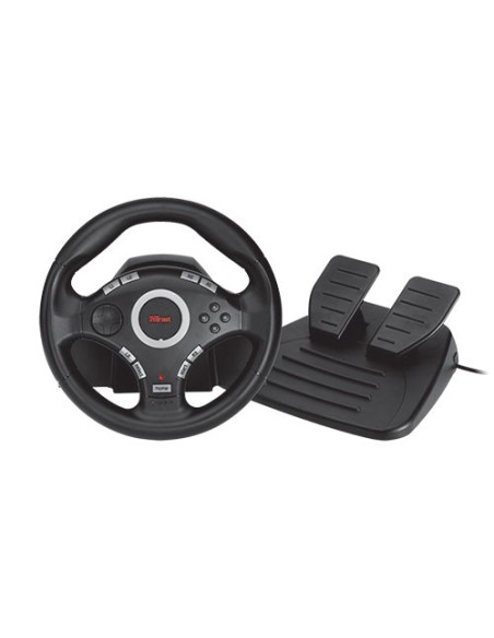 Trust Compact Vibration Feedback Steering Wheel PC-PS2-PS3 GM-3200 Nero Sterzo + Pedali PC, Playstation 3