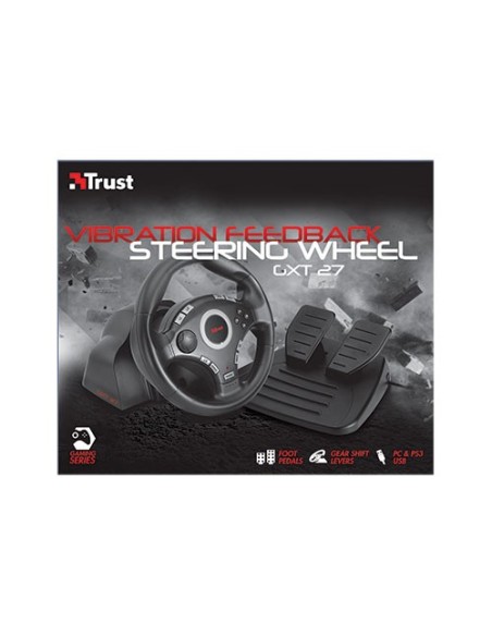 Trust Compact Vibration Feedback Steering Wheel PC-PS2-PS3 GM-3200 Nero Sterzo + Pedali PC, Playstation 3