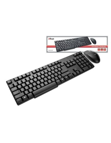 Trust Wireless Deskset IT tastiera RF Wireless QWERTY Nero