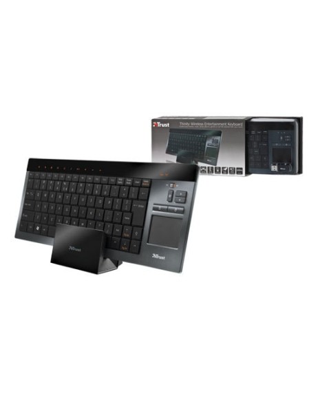Trust Thinity Wireless Entertainment Keyboard tastiera RF Wireless Nero
