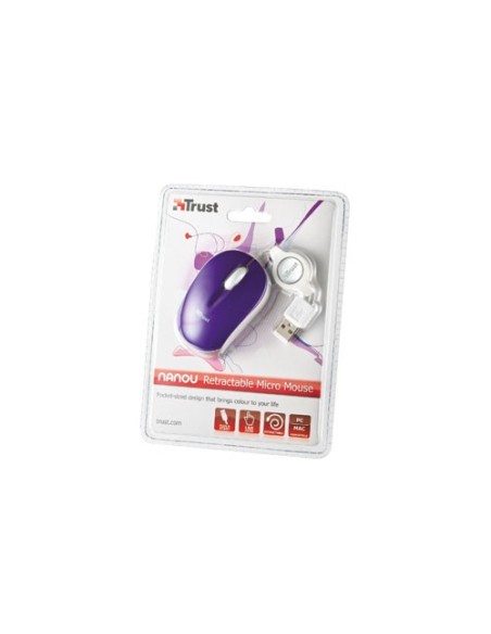 Trust Nanou mouse USB tipo A Ottico