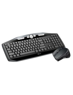 Trust MaxTrack Wireless Deskset, IT tastiera RF Wireless QWERTY Nero