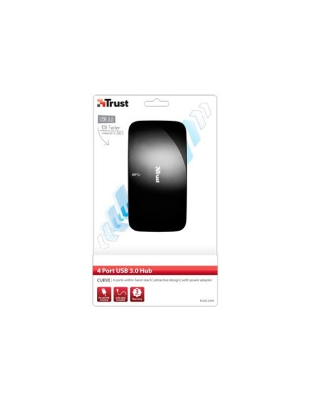 Trust 17908 hub di interfaccia Nero