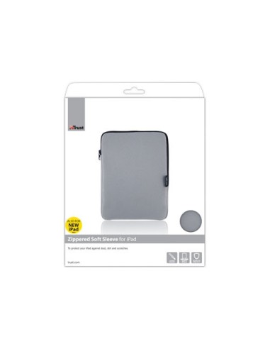 Trust 10" Zippered Soft Sleeve for tablets custodia per e-book reader Custodia a tasca Grigio
