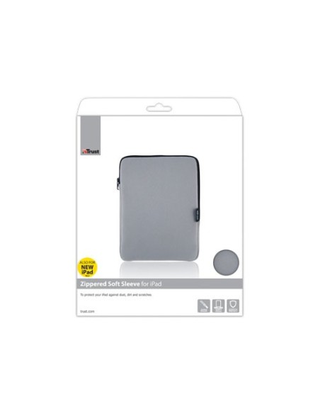 Trust 10" Zippered Soft Sleeve for tablets custodia per e-book reader Custodia a tasca Grigio