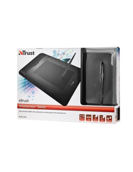 Trust eBrush tavoletta grafica Nero 204 x 127 mm RF Wireless